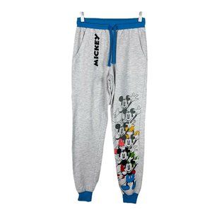Disney Parks Mickey Mouse Graphic Pull On Jogger Pants Women Small Gray Pull On